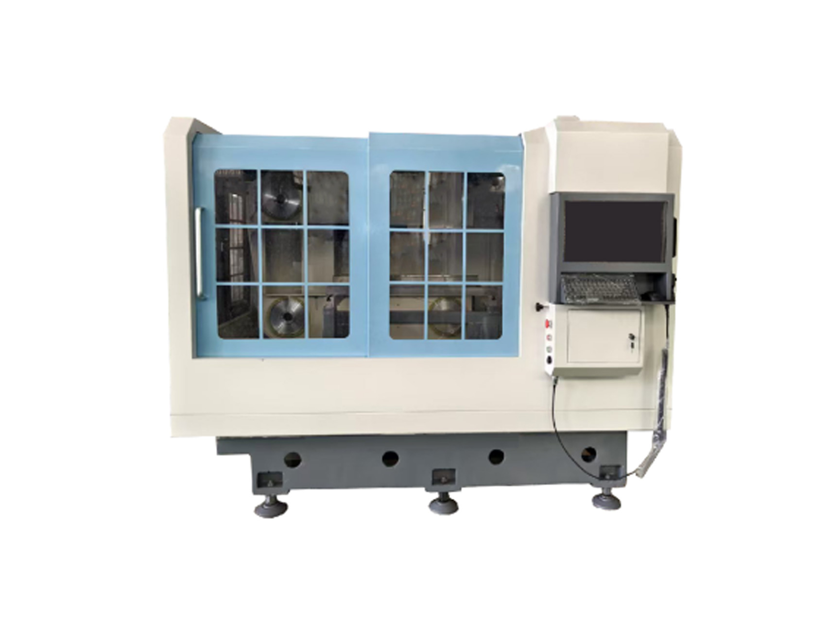 单刃式线切割割设备，适合单／多晶硅晶棒及蓝宝石晶棒截断头尾及特殊用途的截面加工